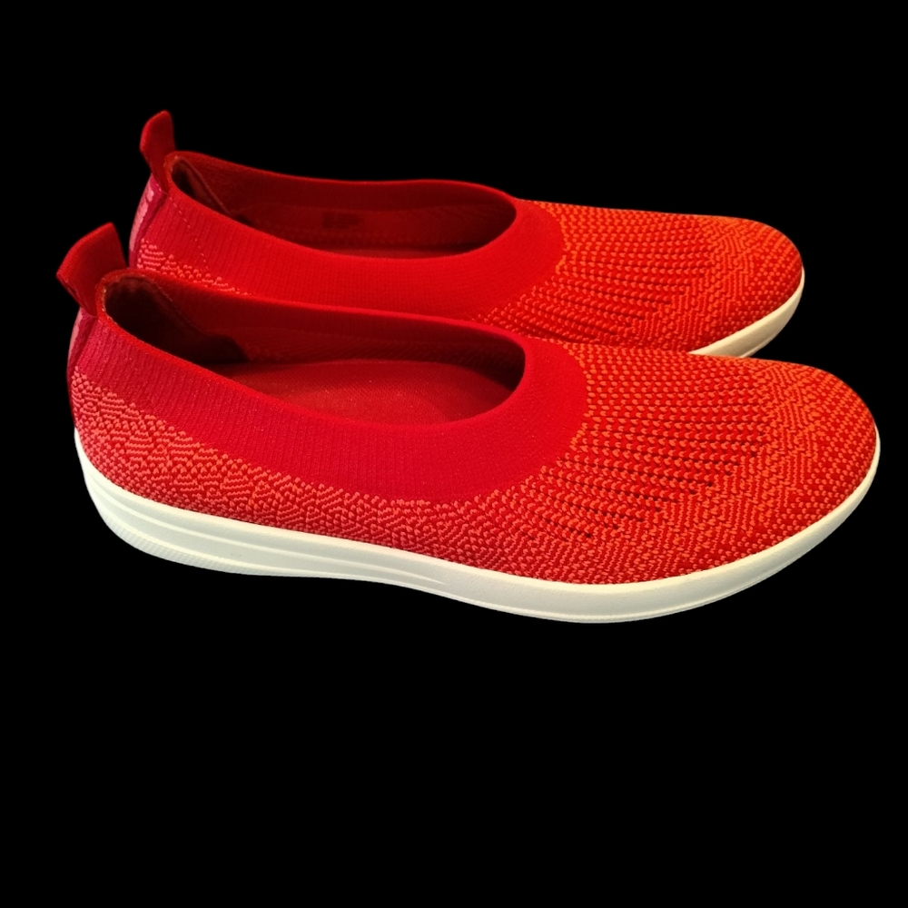 Fitflop Red Knit Slip-On Sneakers size 8.5